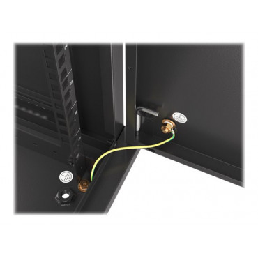 Lanberg Rack cabinet 19" wall-mount 9U/600x450 for self-assembly with metal door (flat pack), black | Lanberg