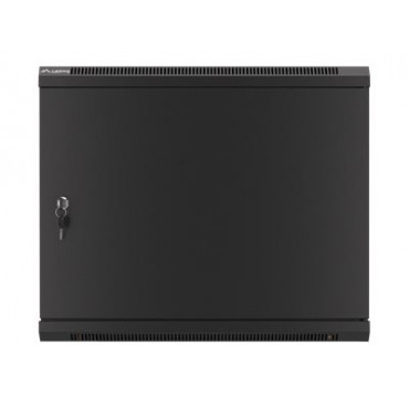 Lanberg Rack cabinet 19" wall-mount 9U/600x600 (flat pack) for self-assembly with metal door, black | Lanberg