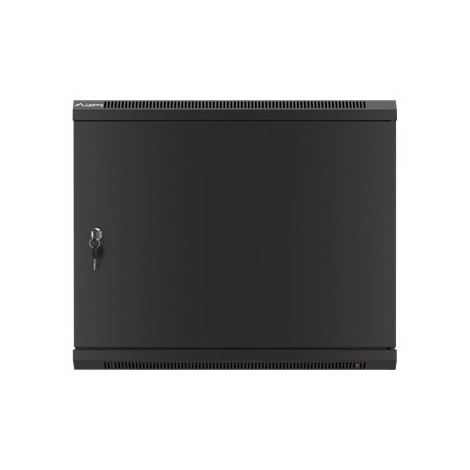 Lanberg Rack cabinet 19" wall-mount 9U/600x600 (flat pack) for self-assembly with metal door, black | Lanberg