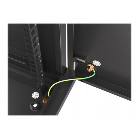 Lanberg Rack cabinet 19" wall-mount 9U/600x600 (flat pack) for self-assembly with metal door, black | Lanberg