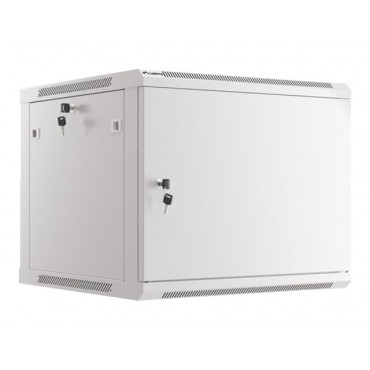 Lanberg Rack cabinet 19" wall-mount 9U/600x600 (flat pack) for self-assembly with metal door, grey | Lanberg