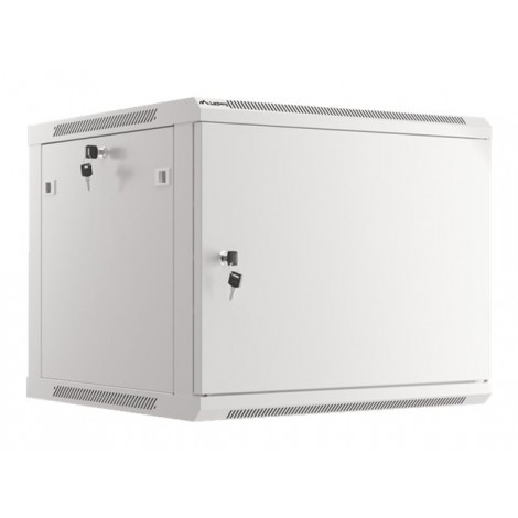 Lanberg Rack cabinet 19" wall-mount 9U/600x600 (flat pack) for self-assembly with metal door, grey | Lanberg