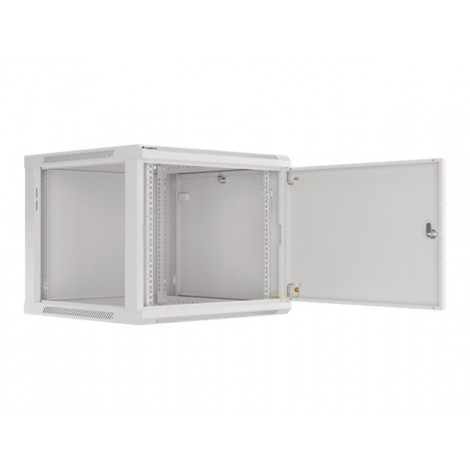 Lanberg Rack cabinet 19" wall-mount 9U/600x600 (flat pack) for self-assembly with metal door, grey | Lanberg
