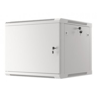 Lanberg Rack cabinet 19" wall-mount 9U/600x600 (flat pack) for self-assembly with metal door, grey | Lanberg