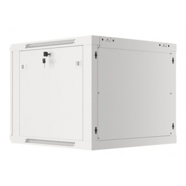 Lanberg Rack cabinet 19" wall-mount 9U/600x600 (flat pack) for self-assembly with metal door, grey | Lanberg