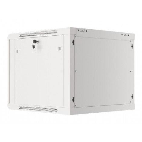 Lanberg Rack cabinet 19" wall-mount 9U/600x600 (flat pack) for self-assembly with metal door, grey | Lanberg