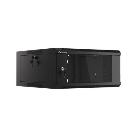 Lanberg Rack cabinet 19" wall-mounted 4U 600 fast assembly (flat pack), black | Lanberg
