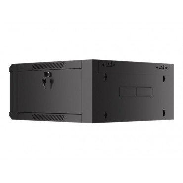 Lanberg Rack cabinet 19" wall-mounted 4U 600 fast assembly (flat pack), black | Lanberg