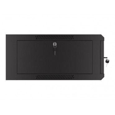 Lanberg Rack cabinet 19" wall-mounted 4U 600 fast assembly (flat pack), black | Lanberg