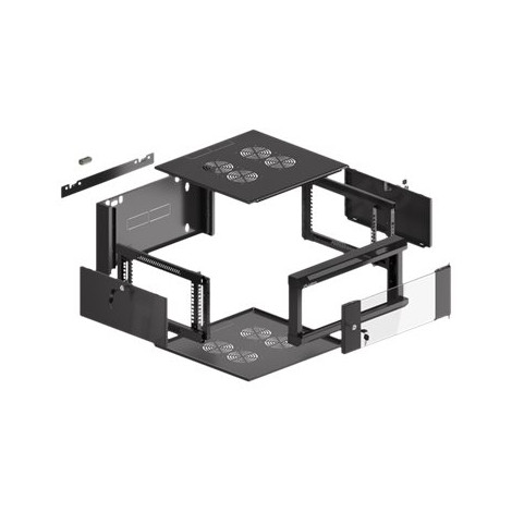 Lanberg Rack cabinet 19" wall-mounted 4U 600 fast assembly (flat pack), black | Lanberg