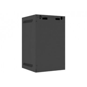 Lanberg Rack cabinet 10" wall-mount 9U/280x310 (flat pack) with glass door, black | Lanberg