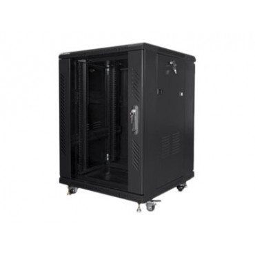Lanberg Rack cabinet 19" free-standing 15U/600x600 (flat pack), black | Lanberg