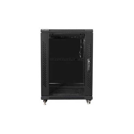 Lanberg Rack cabinet 19" free-standing 15U/600x600 (flat pack), black | Lanberg