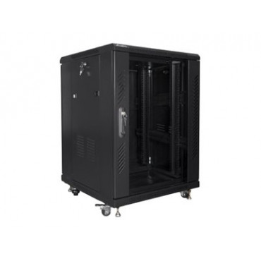 Lanberg Rack cabinet 19" free-standing 15U/600x600 (flat pack), black | Lanberg