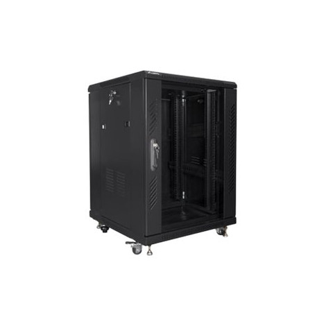 Lanberg Rack cabinet 19" free-standing 15U/600x600 (flat pack), black | Lanberg