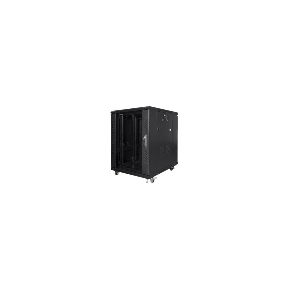 Lanberg Rack cabinet 19" free-standing 15U/600x800 (flat pack), black | Lanberg