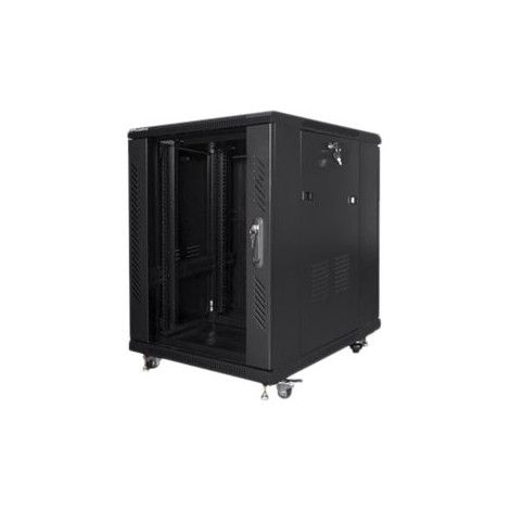 Lanberg Rack cabinet 19" free-standing 15U/600x800 (flat pack), black | Lanberg