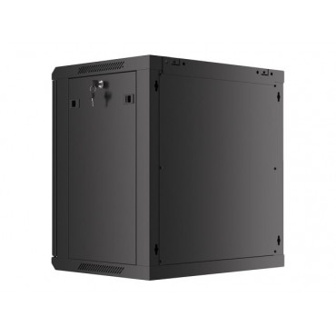 Lanberg Rack cabinet 19" wall-mount 12U/600x450 for self-assembly with metal door (flat pack), black | Lanberg