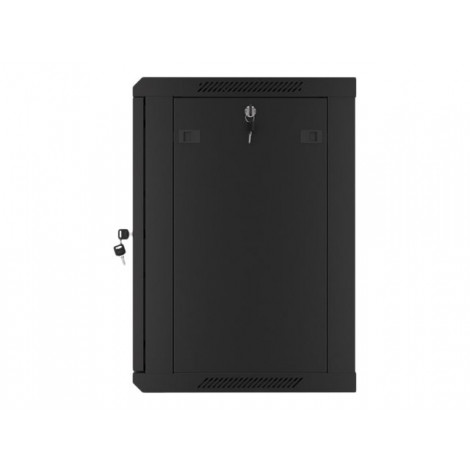 Lanberg Rack cabinet 19" wall-mount 12U/600x450 for self-assembly with metal door (flat pack), black | Lanberg
