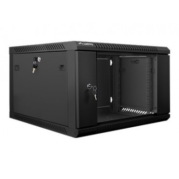 Lanberg Rack cabinet 19" wall-mount 6U/600x600 (flat pack) V2, black | Lanberg