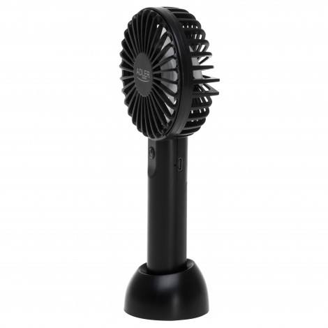 Adler Mini USB Fan | AD 7338 | Desk fan | Black | Diameter 7 cm | Number of speeds 3