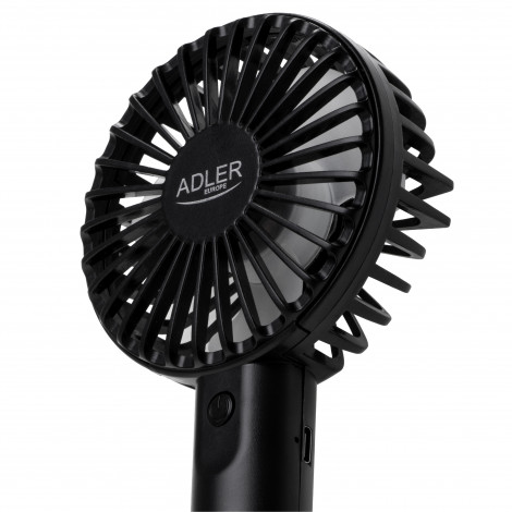 Adler Mini USB Fan | AD 7338 | Desk fan | Black | Diameter 7 cm | Number of speeds 3