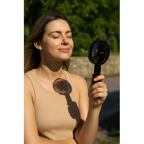 Adler Mini USB Fan | AD 7338 | Desk fan | Black | Diameter 7 cm | Number of speeds 3