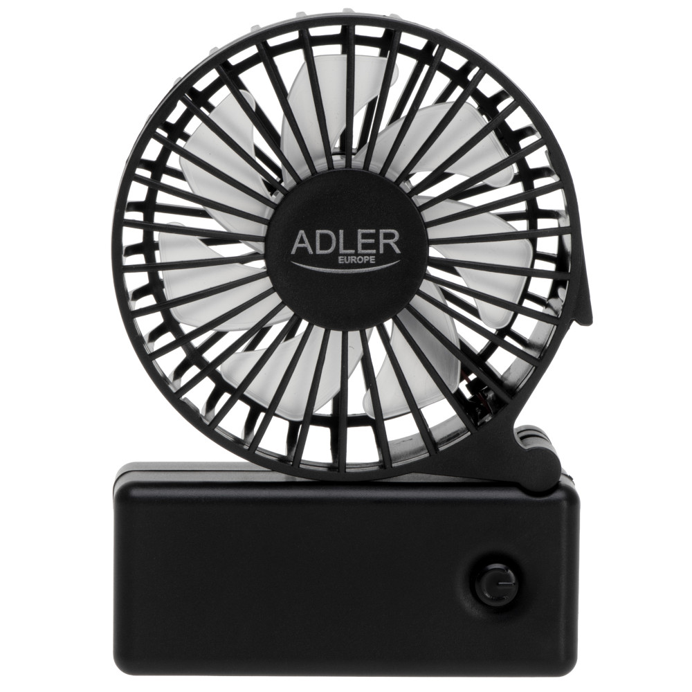 Adler Foldable mini fan | AD 7336 | Desk fan | Black | Diameter 6.5 cm | Number of speeds 1