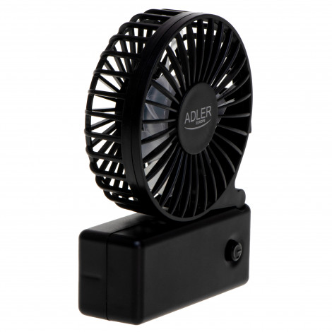 Adler Foldable mini fan | AD 7336 | Desk fan | Black | Diameter 6.5 cm | Number of speeds 1