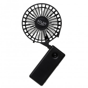 Adler Foldable mini fan | AD 7336 | Desk fan | Black | Diameter 6.5 cm | Number of speeds 1
