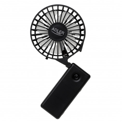 Adler Foldable mini fan | AD 7336 | Desk fan | Black | Diameter 6.5 cm | Number of speeds 1