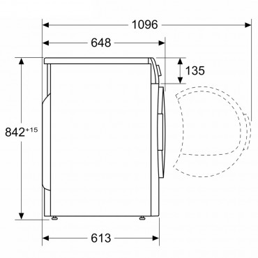 Bosch Dryer Machine with Heat Pump | WQG245DXSN | Energy efficiency class A+++ | Front loading | 9 kg | Condensation | LCD | Dep