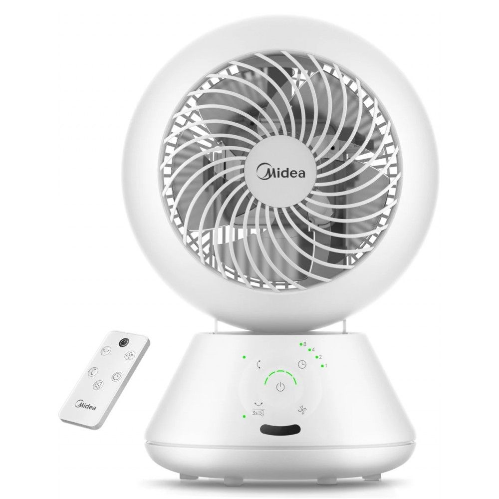 Midea Fan | MDF24JRW TurboForce | Table Fan | White | Number of speeds 5 | Oscillation | Remote control
