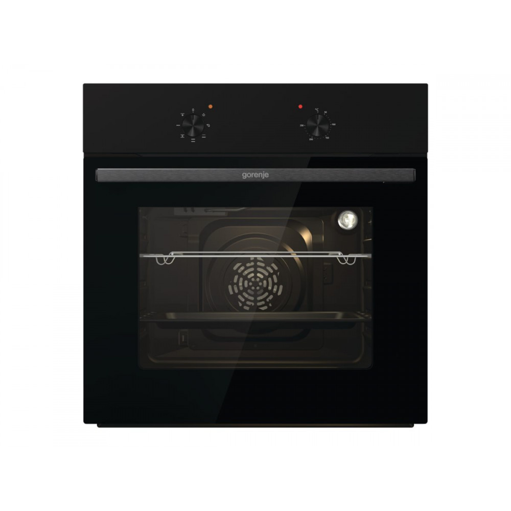 Gorenje Oven | BO6615E01B | 60 L | Electric | EnamelClean | Push pull buttons | Height 59.5 cm | Width 59.5 cm | Stainless steel