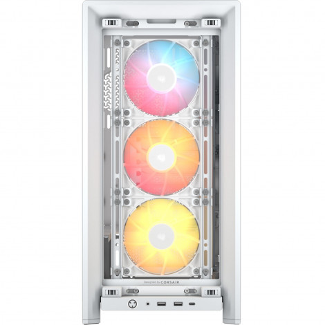 Corsair PC Case | Frame 4000D RS ARGB Modular | White | Mid-Tower | Power supply included No