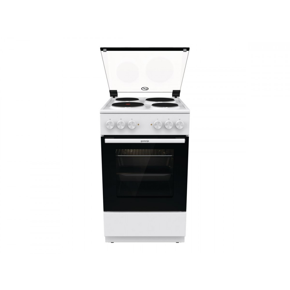 Gorenje Cooker | GE5A21WH | Hob type Electric | Oven type Electric | White | Width 50 cm | Grilling | Depth 59.4 cm | 68 L
