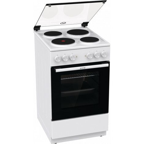 Gorenje Cooker | GE5A21WH | Hob type Electric | Oven type Electric | White | Width 50 cm | Grilling | Depth 59.4 cm | 68 L