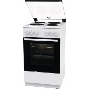 Gorenje Cooker | GE5A21WH | Hob type Electric | Oven type Electric | White | Width 50 cm | Grilling | Depth 59.4 cm | 68 L