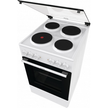 Gorenje Cooker | GE5A21WH | Hob type Electric | Oven type Electric | White | Width 50 cm | Grilling | Depth 59.4 cm | 68 L