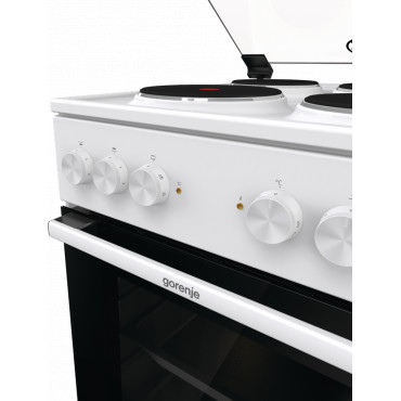 Gorenje Cooker | GE5A21WH | Hob type Electric | Oven type Electric | White | Width 50 cm | Grilling | Depth 59.4 cm | 68 L