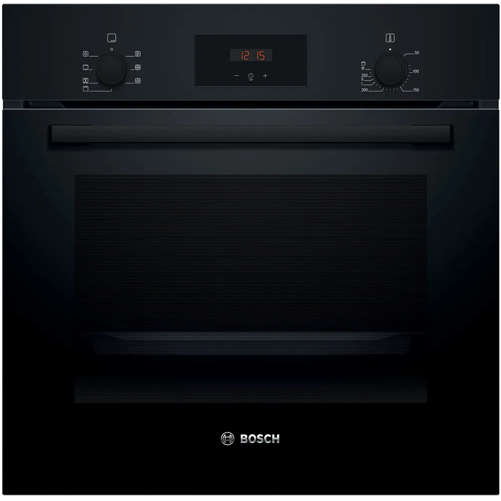 Bosch Oven | HBF133BA1 | 66 L | Electric | EcoClean | Knobs | Height 59.5 cm | Width 59.4 cm | Black