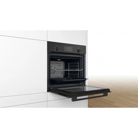 Bosch Oven | HBF133BA1 | 66 L | Electric | EcoClean | Knobs | Height 59.5 cm | Width 59.4 cm | Black