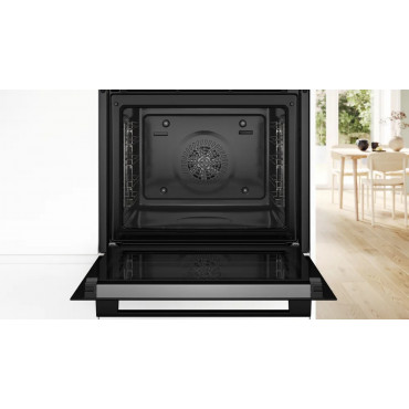 Bosch Oven | HBA272BB3 | 71 L | Electric | Pyrolysis/Hydrolytic | Touch control | Height 59.5 cm | Width 59.4 cm | Black