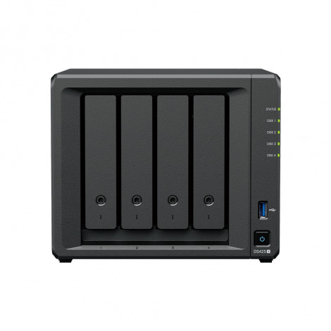 Synology DiskStation | DS425+ | Intel Celeron | J4125 | Processor frequency 2.0 GHz | 2 GB | DDR4 | Black