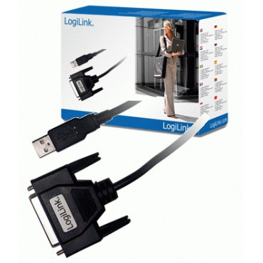 Logilink | USB 2.0 adapter to Paralel (LPT) DB25 , 1,8m | USB-A to LPT USB A male | DB25