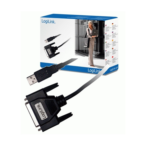 Logilink | USB 2.0 adapter to Paralel (LPT) DB25 , 1,8m | USB-A to LPT USB A male | DB25
