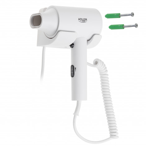 Adler AD 2285 Wall-Mount Hair Dryer, White