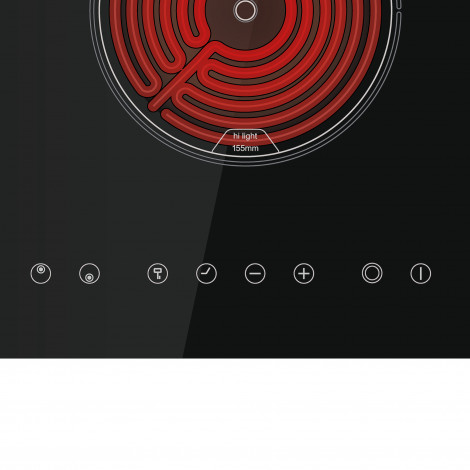 CATA Hob | TD 3002 BK | Vitroceramic | Number of burners/cooking zones 2 | Touch | Timer | Black