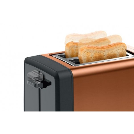Bosch | DesignLine Toaster | TAT4P429 | Power 970 W | Number of slots 2 | Housing material Stainless Steel | Copper/Black