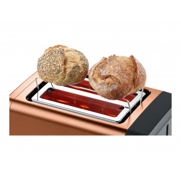 Bosch | DesignLine Toaster | TAT4P429 | Power 970 W | Number of slots 2 | Housing material Stainless Steel | Copper/Black